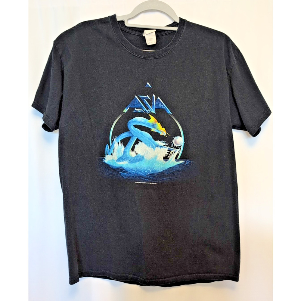 ASIA 2006 "Pre vtg" front back graphic concert t shirt navy blue L Roger Dean